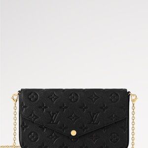 Louis Vuitton Black Pochette Félicie Monogram Empreinte Leather